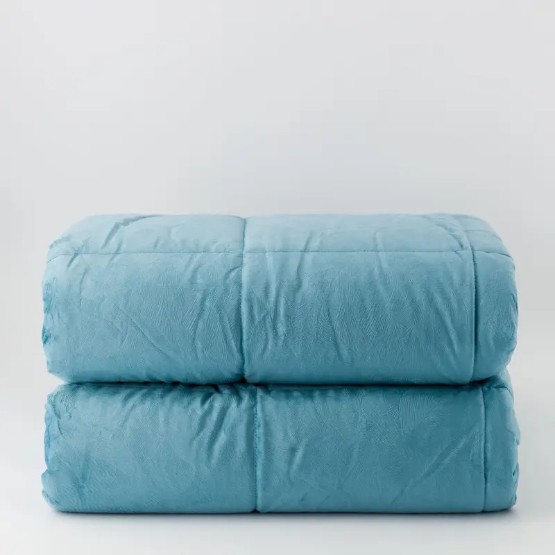 Trapunta Matrimoniale azzurro vellutato Collezione Rohome | Rohome