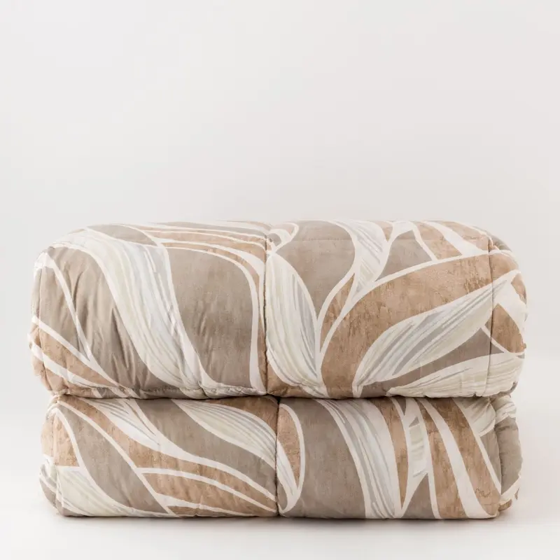 Trapunta Matrimoniale Foglie Beige Collezione Rohome | Rohome