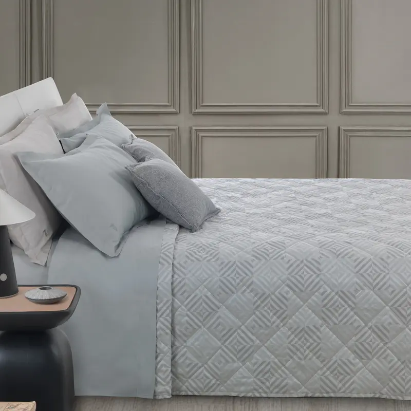 Trapunta Trussardi Rombhus Geometrico in Raso Jacquard