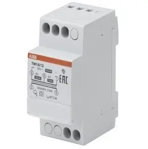 Trasformatore ABB TM1512 Sicurezza - 230V/4-8-12V DIN 15W Multi-Tensione Versatile