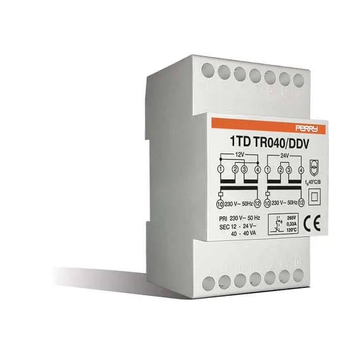 Trasformatore Sicurezza Perry TR040/DDV – 40VA Continuo DIN