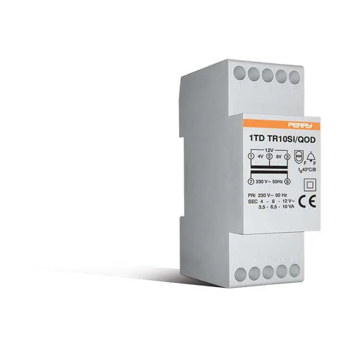Trasformatore Sicurezza Perry TR10SI/QOD – 10VA Intermittente DIN
