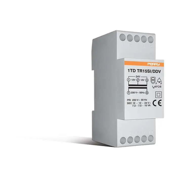 Trasformatore Sicurezza Perry TR15SI/DDV – 15VA Intermittente DIN