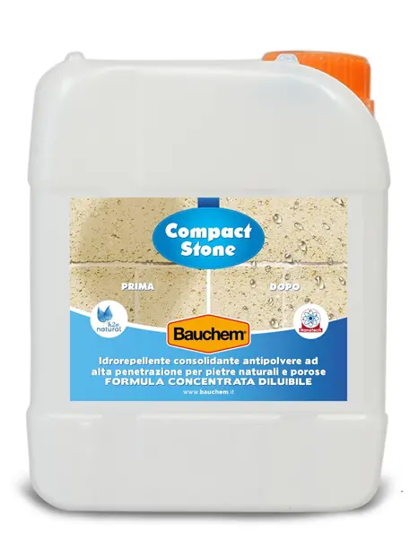 Trattamento idrorepellente superconsolidante ed antipolvere Compact Stone 5 Lt Bauchem
