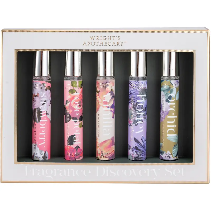 TRI COASTAL FRAGRANCE DISCOVERY SET 5 EDT ORCHID- HONEY - VANILLA - ROSE PETAL - STRAWBERRY DA 15 ML CIASCUNO