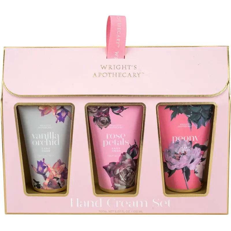 TRI COASTAL HAND CREAM SET 3 PEZZI VANILLA ORCHID - ROSE PETALS - PEONY DA 50 ML