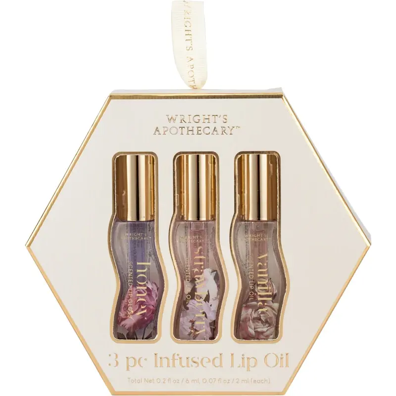TRI COASTAL INFUSED LIP OIL VANILLA - STRAWBERRY - HONEY SET 3 PEZZI DA 2 ML