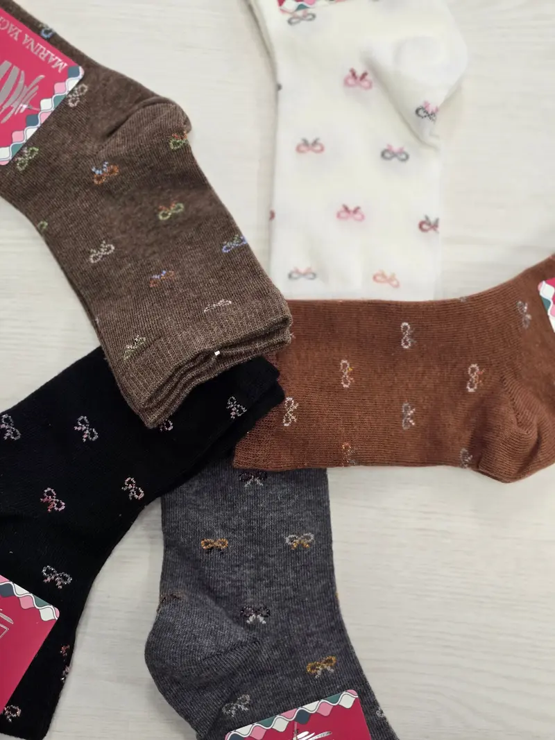 Tris Calze Corte Donna Caldo Cotone Flake