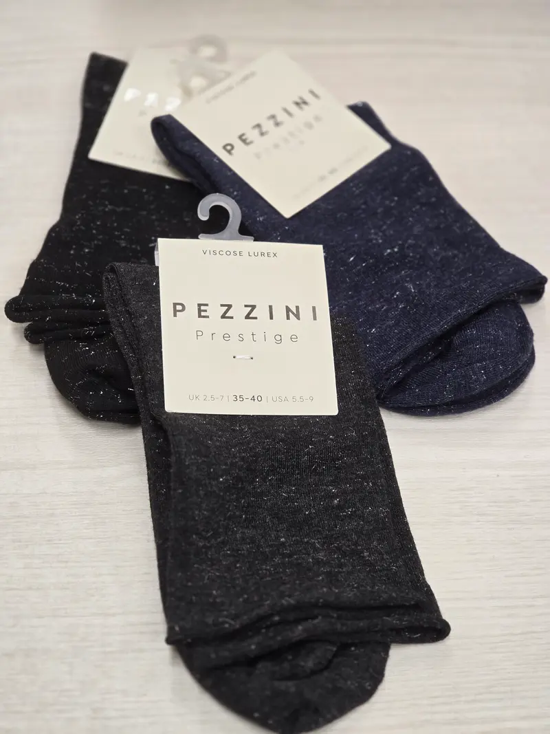 Tris calzini caldo cotone lurex