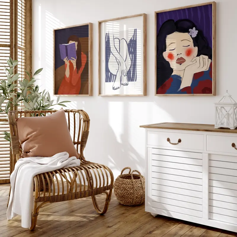 Trittico Muses 50X70 cm