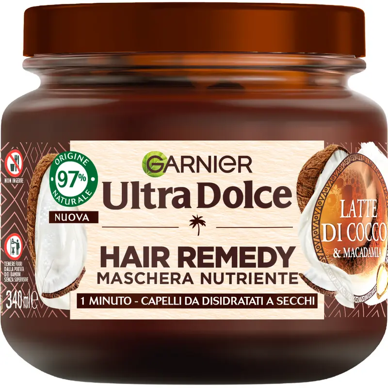 ULTRA DOLCE HAIR REMEDY MASCHERA NUTRIENTE CAPELLI DISIDRATATI 340 ML LATTE DI COCCO