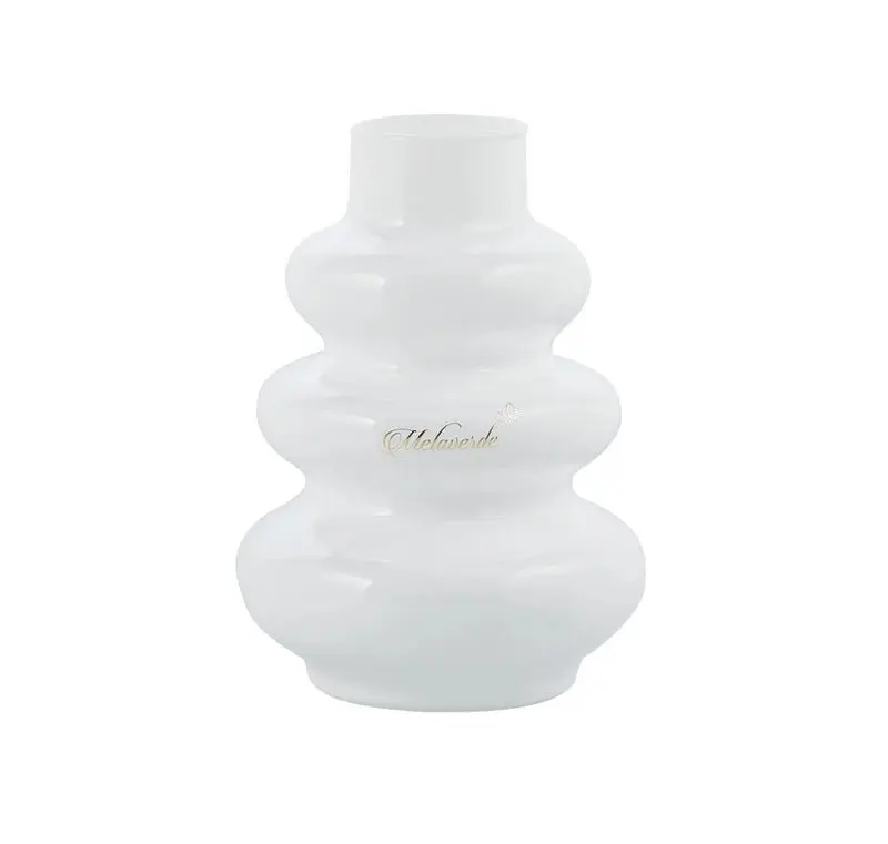 Vaso ginevra in vetro h.17cm bianco | Rohome