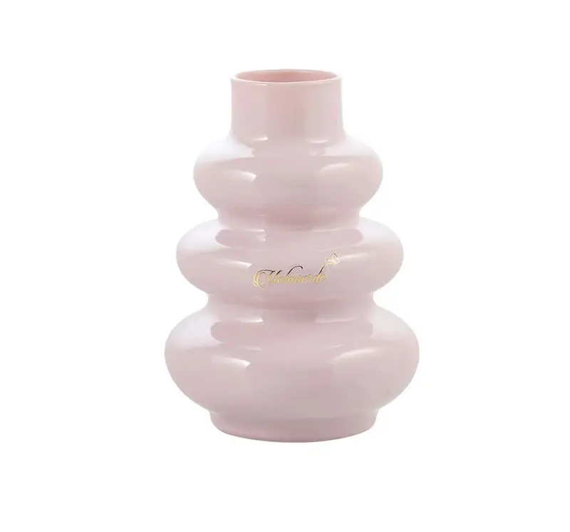 Vaso ginevra in vetro h.17cm rosa cipria | Rohome