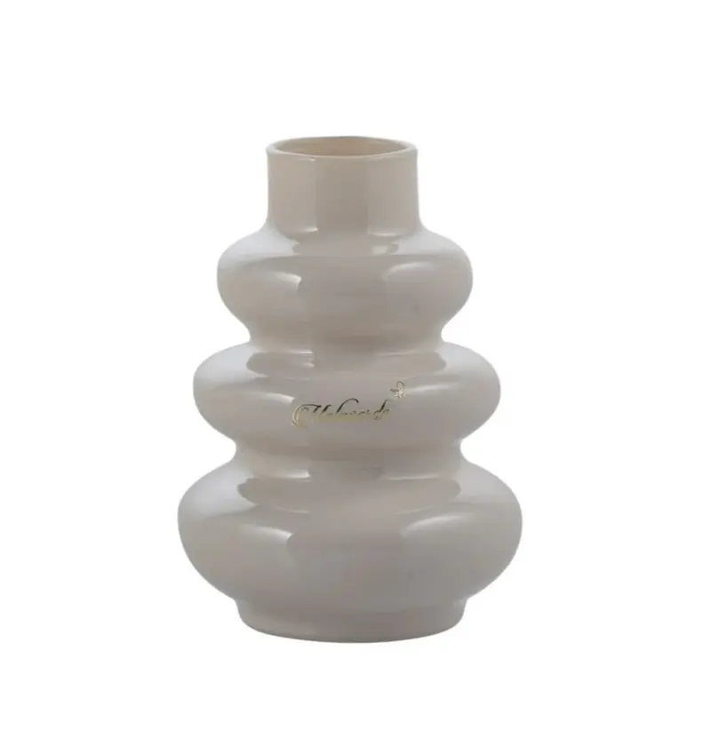 Vaso ginevra in vetro h.17cm tortora | Rohome