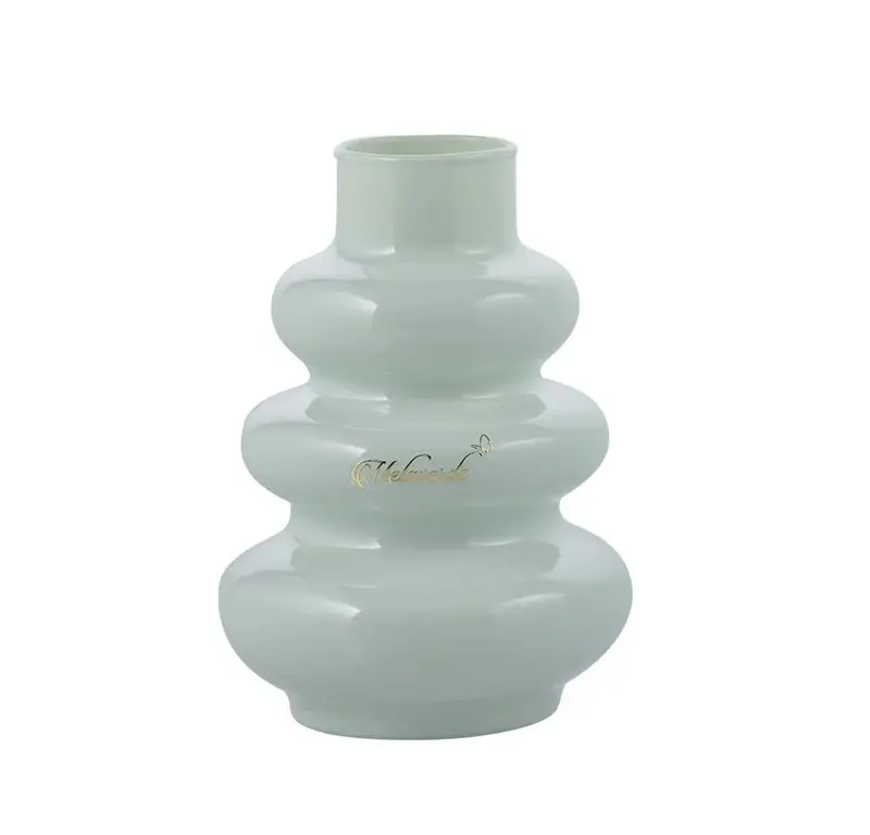 Vaso ginevra in vetro h.17cm verde salvia | Rohome