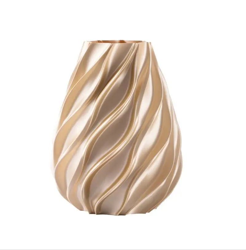 Vaso twiat Melaverde in PLA H.21cm champagne | Rohome