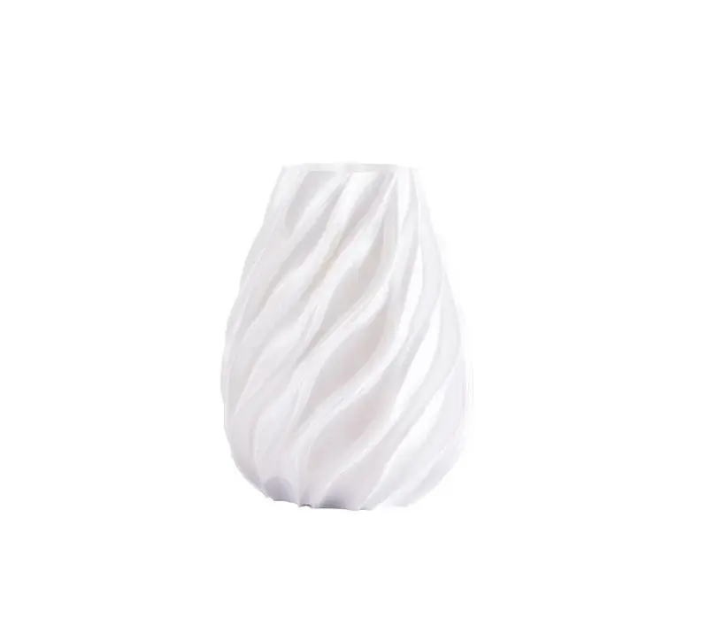 Vaso twist Melaverde in PLA H.21cm bianco | Rohome