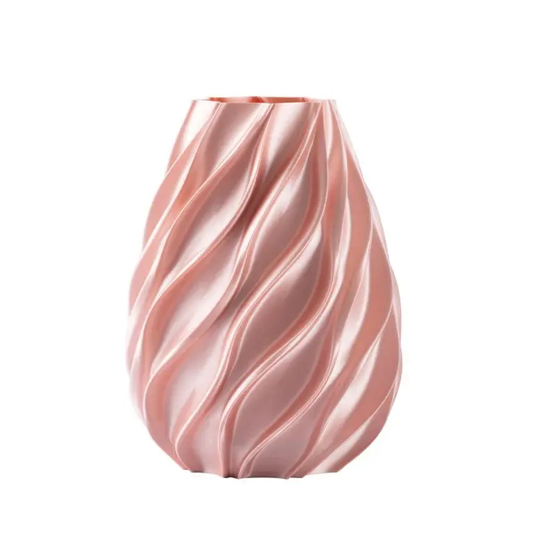 Vaso twist Melaverde in PLA H.26cm cipria | Rohome
