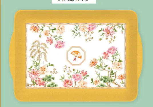 Vassoio con manici 33x22cm in melamina jardins d'orient | Rohome