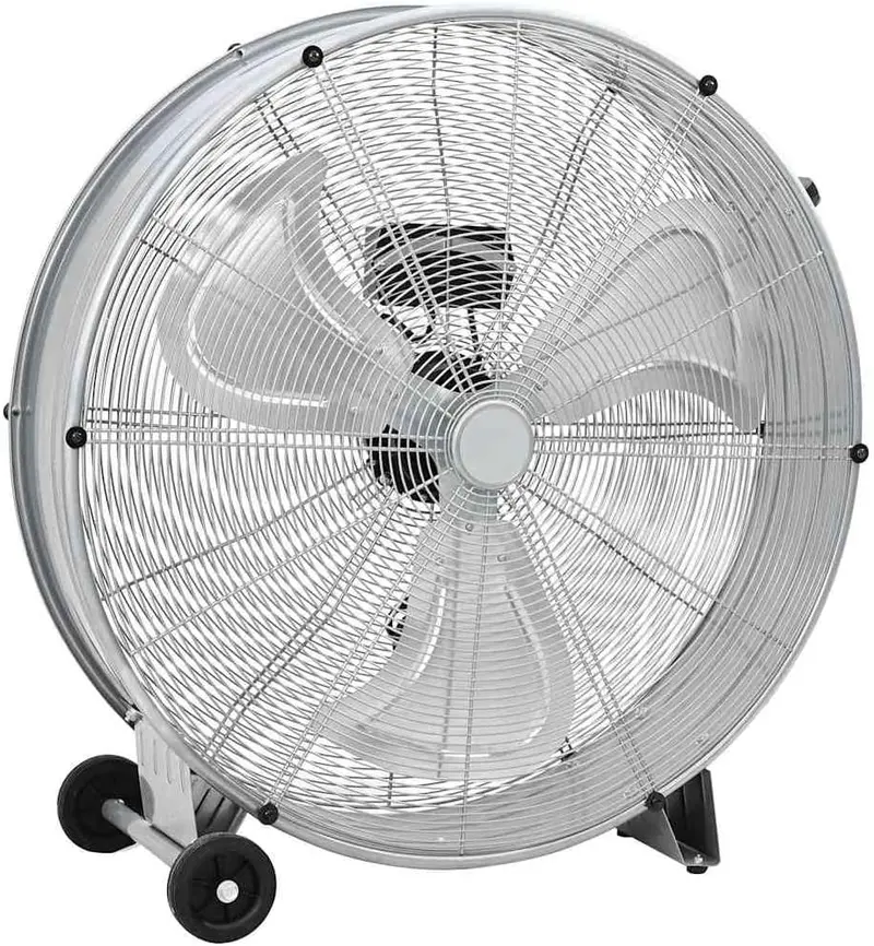 Ventilatore Industriale a Tamburo 80cm in Alluminio con Ruote