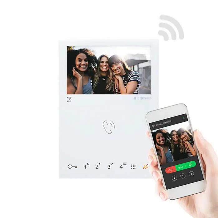 Videocitofono COMELIT 6741W Mini Wi-Fi Vivavoce Colori - Simplebus 2 App iOS Android Professionale