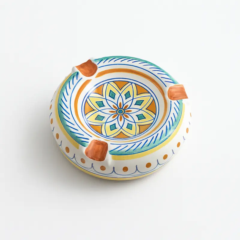 Vietri Posacenere Maiolica Ø 15,5 cm Dipinto a Mano