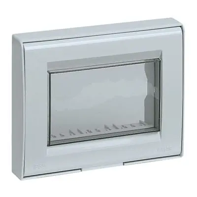 VIMAR 13733.Q Placca Autoportante IP55 3 Moduli Serie Protetta Grigio Chiaro - Esterni e Umidi