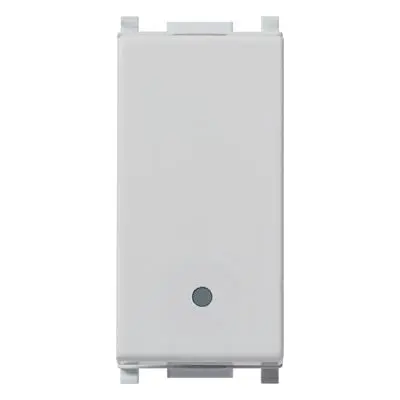 VIMAR 14008.SL SERIE PLANA PULSANTE 1P NA 10A ILLUMINABILE 1M SILVER