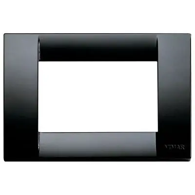 VIMAR 16743.16 Placca Serie IDEA Classica 3 Moduli Nera - Design Tradizionale Elegante