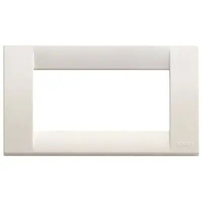 VIMAR 16744.04 Placca Serie IDEA Classica 4 Moduli Bianco Idea - Design Tradizionale Elegante