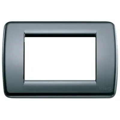 VIMAR 16763.15 Placca Serie IDEA Rondo 3 Moduli Grafite - Design Moderno Angoli Arrotondati