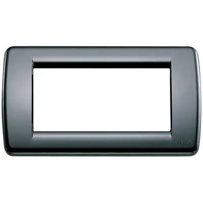 VIMAR 16764.16 Placca Serie IDEA Rondo 4 Moduli Nera - Design Elegante Angoli Arrotondati