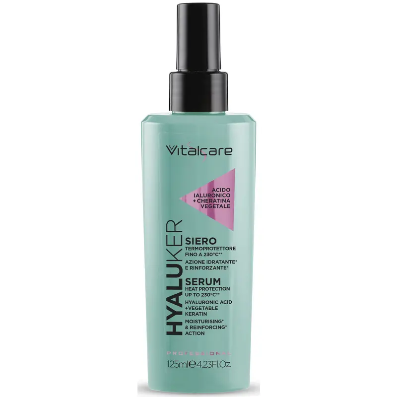 VITALCARE HYALUKER SIERO TERMOPROTETTORE IDRATANTE e RINFORZANTE ACIDO IALURONICO + CHERATINA VEGETALE PROFESSIONAL SPRAY 125 ML
