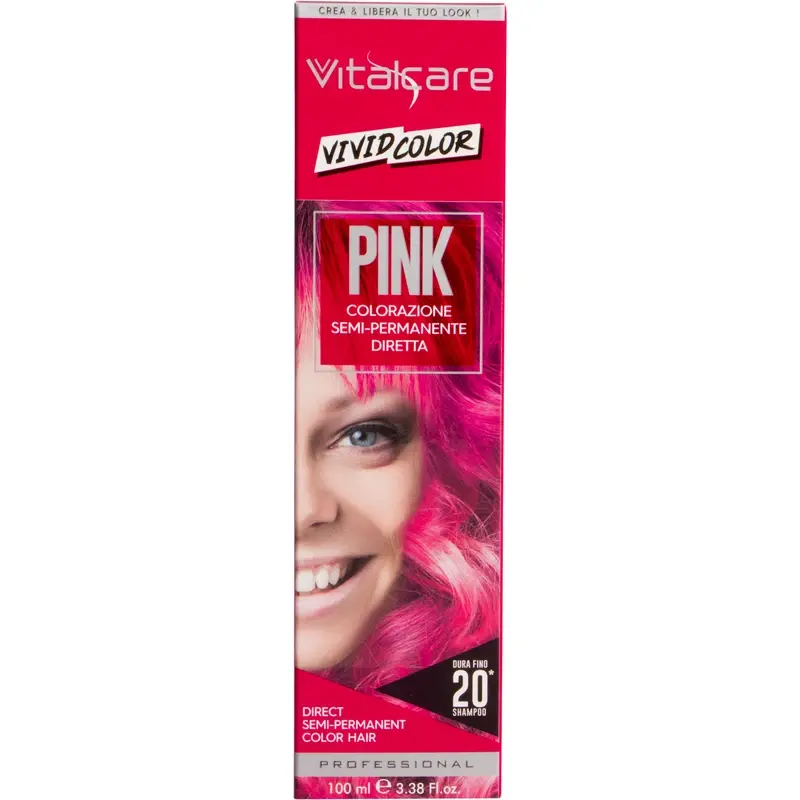 VITALCARE VIVID COLOR PINK COLORAZIONE CAPELLI SEMI PERMANENTE 100 ML