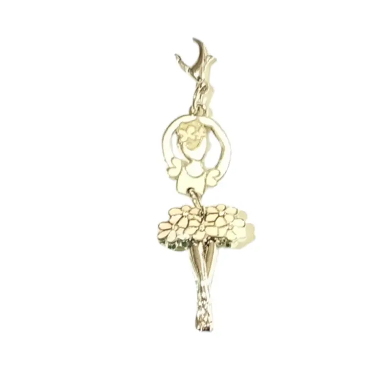 Wald Ballerina Charm Metallo Smaltato Anallergico 6 Cm