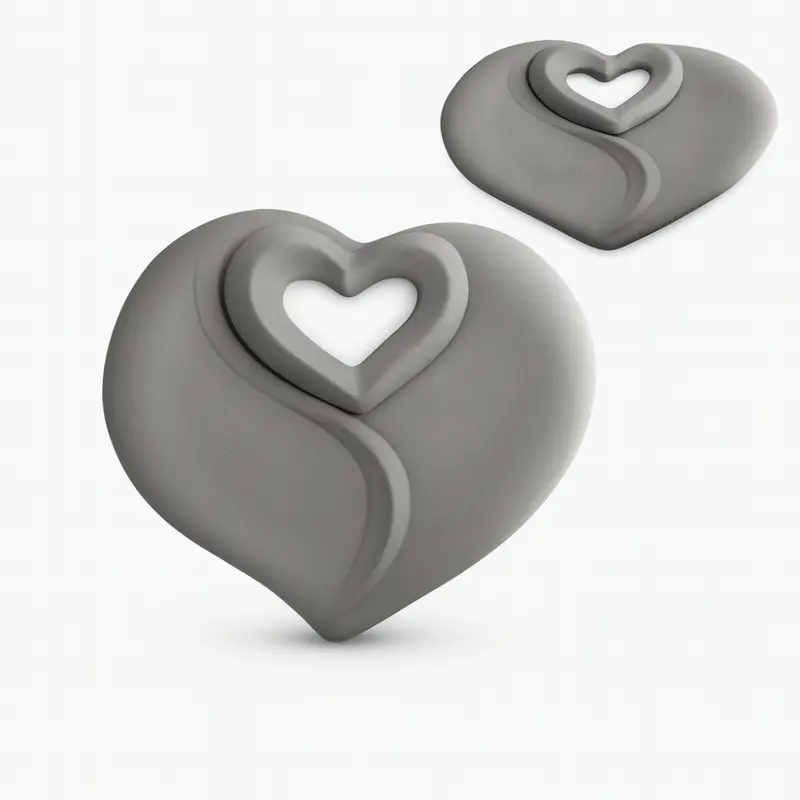 Weds Svuotatasche Vide Poche Cuori Biscuit 16x17 cm tortora