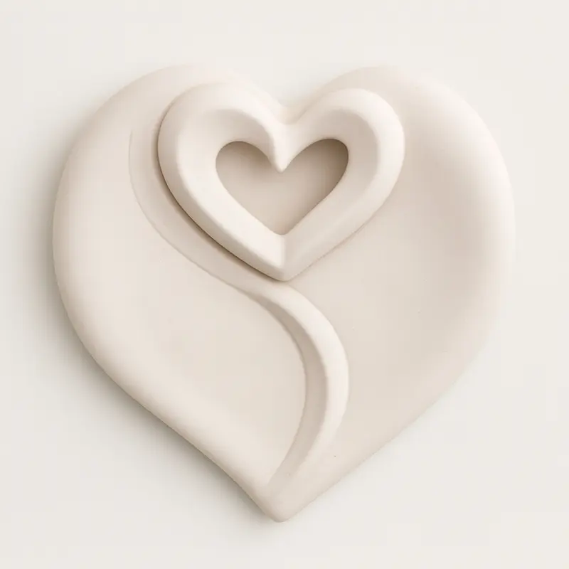 Weds Svuotatasche Vide Poche Cuori Biscuit 16x17 cm