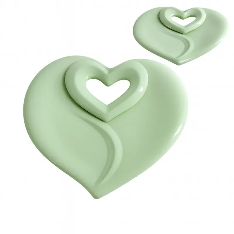 Weds Svuotatasche Vide Poche Cuori Porcellana 16x17 cm Verde