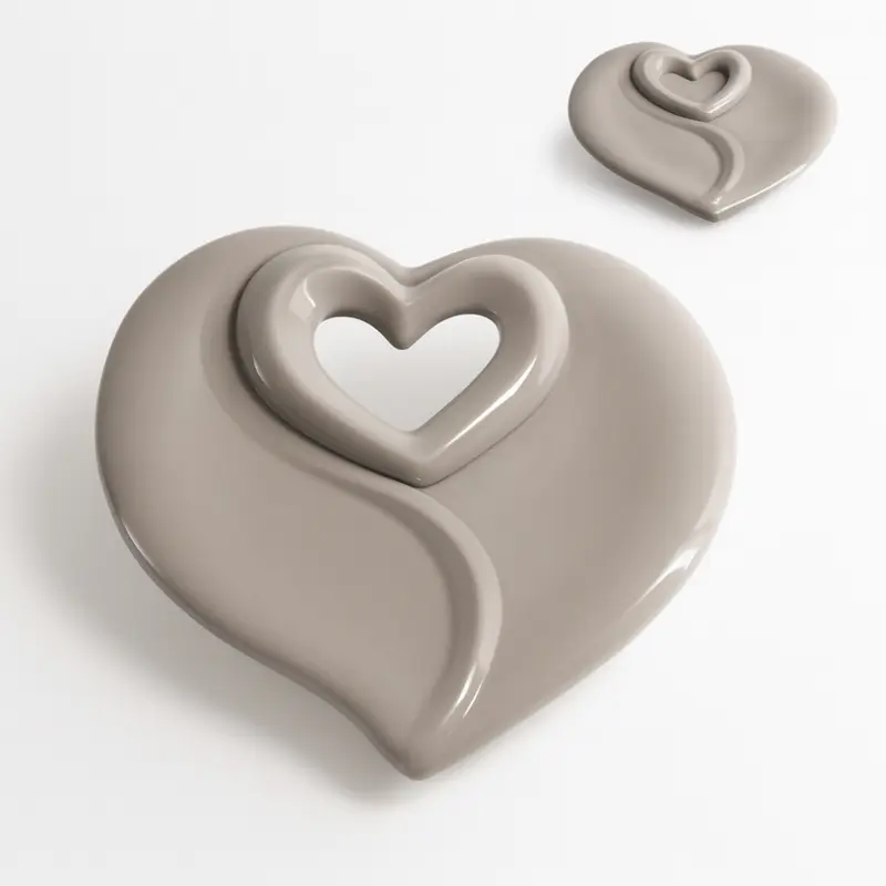Weds Svuotatasche Vide Poche Cuori Porcellana 16x17 cm