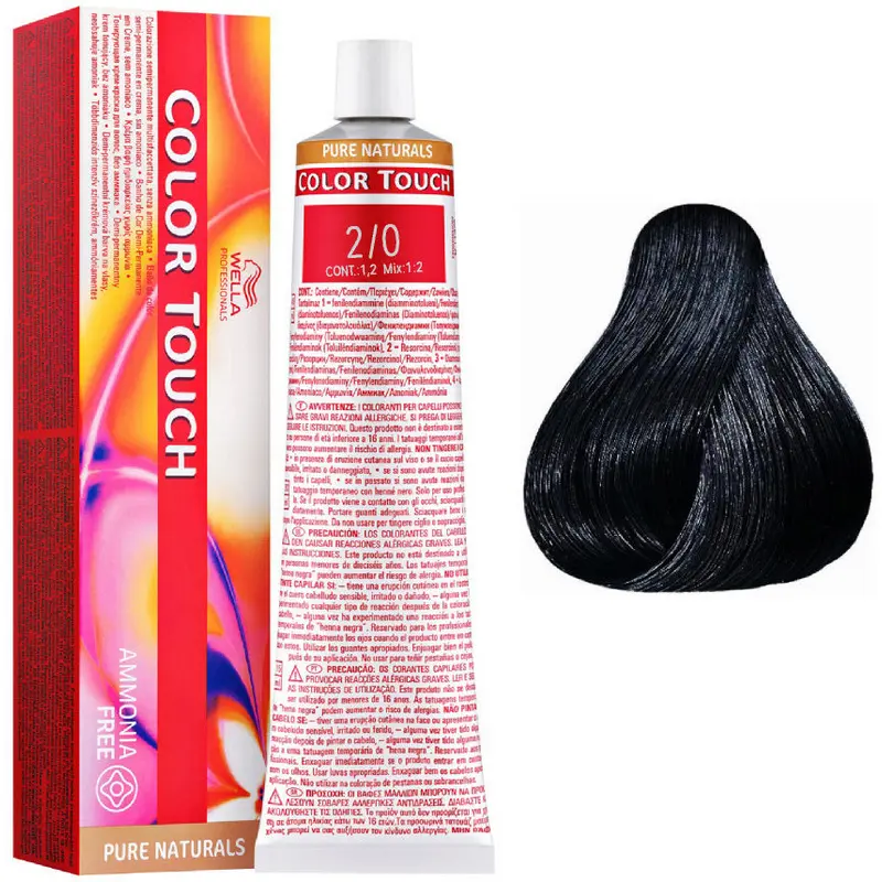 WELLA COLOR TOUCH AMMONIA FREE 2/0 NERO