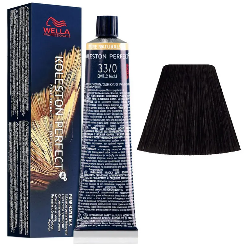 WELLA KOLESTON PERFECT ME PURE NATURALS TINTURA CAPELLI 33/0 CASTANO SCURO INTENSO