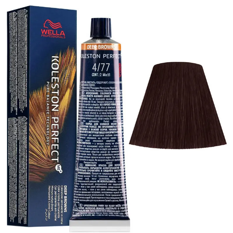 WELLA KOLESTON PERFECT ME PURE NATURALS TINTURA CAPELLI 4/77 CASTANO MEDIO SABBIA INTENSO