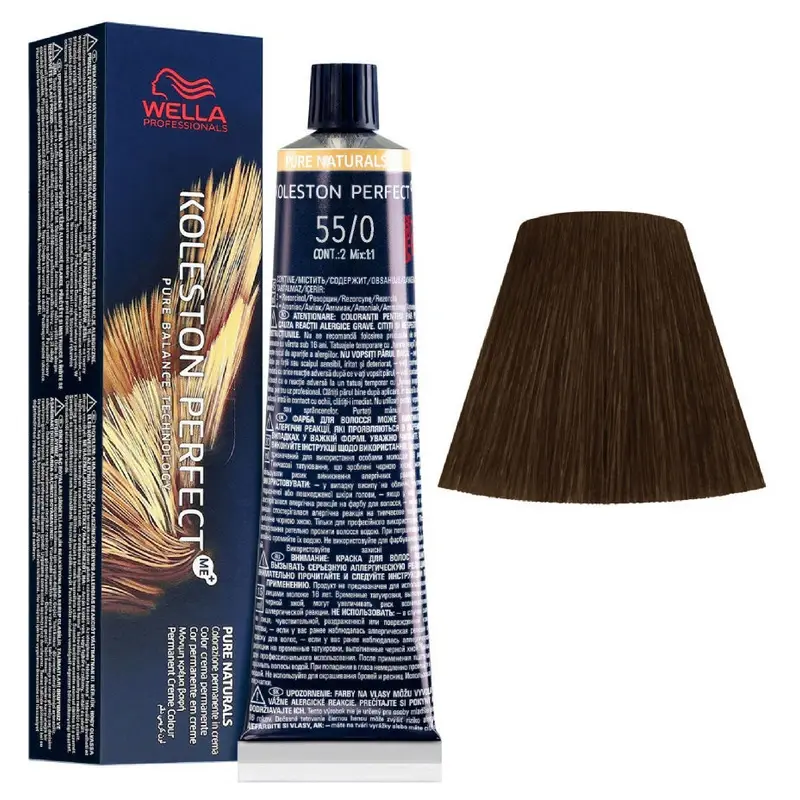 WELLA KOLESTON PERFECT ME PURE NATURALS TINTURA CAPELLI 55/0 CASTANO CHIARO INTENSO