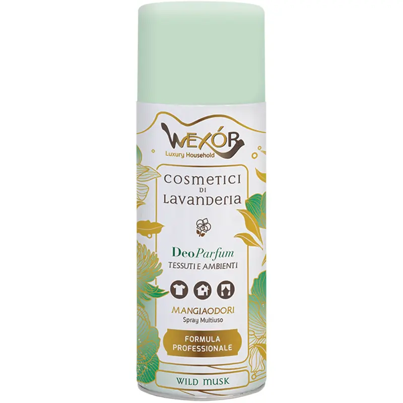 WEXOR COSMETICI di LAVANDERIA DEO PARUM TESSUTI e AMBIENTI MANGIAODORI WILD MUSK SPRAY 400 ML
