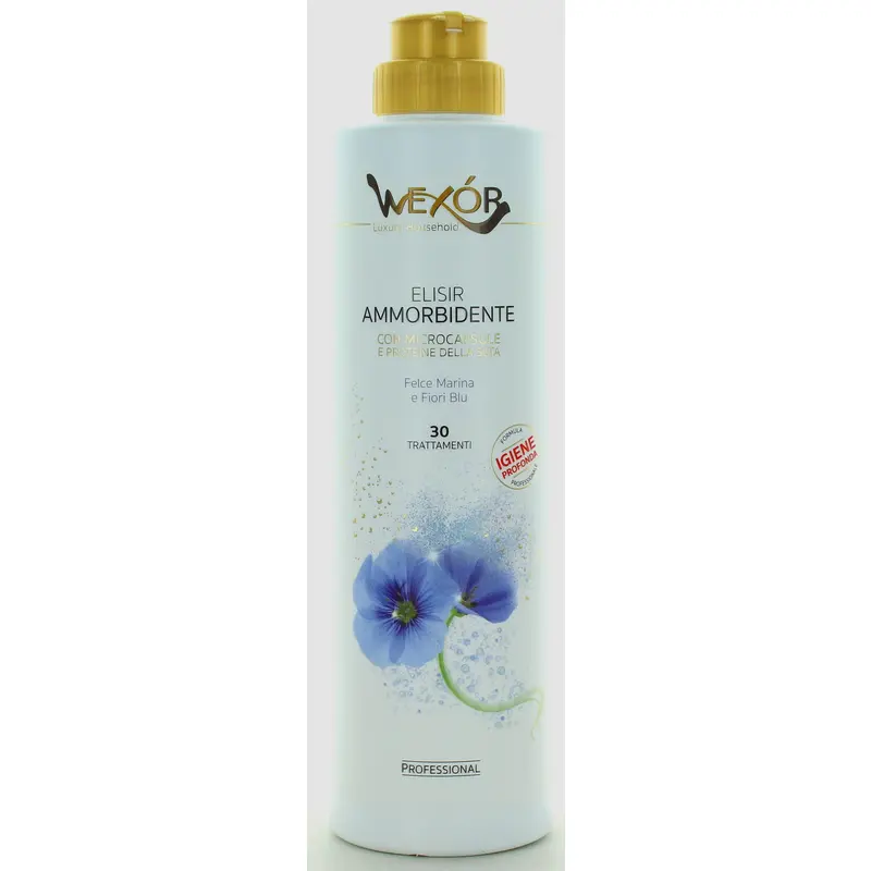 WEXOR ELISIR AMMORBIDENTE CON MICROCAPSULE FELCE MARINA E FIORI BLU 30 TRATTAMENTI 750 ML