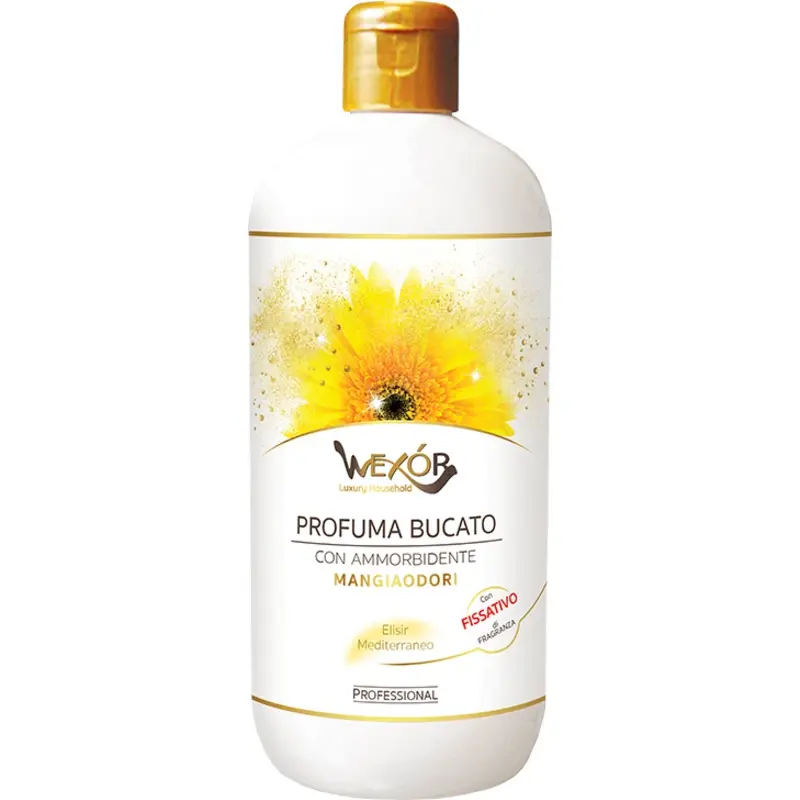 WEXOR ELISIR PROFUMA BUCATO CON AMMORBIDENTE MANGIAODORI 500 ML ELISIR MEDITERRANEO