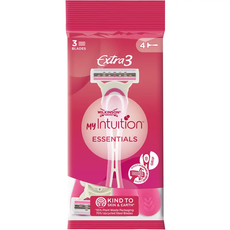 WILKINSON EXTRA3 MY INTUITION ESSENTIALS COLOR MIX RASOIO 4 PEZZI DONNA