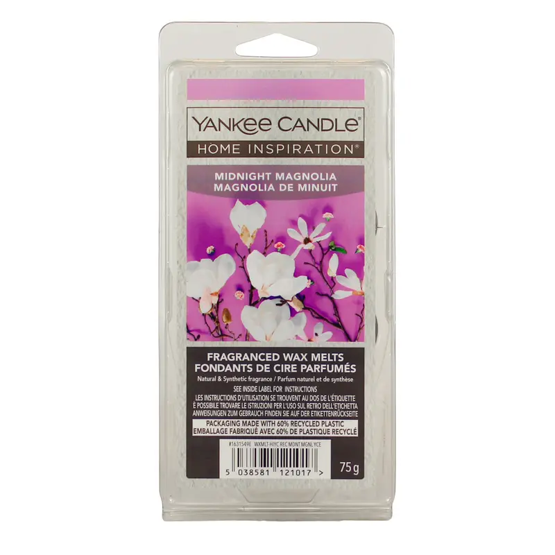 YANKEE CANDLE HOME INSPIRATION BLISTER 6 CUBETTI DI CERA DA SCIOGLIERE - MIDNIGHT MAGNOLIA