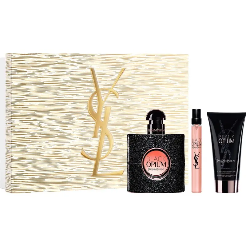 YSL OPIUM BLACK CONFEZIONE EDP 50 ML + TRAVEL SPRAY 10 ML + LATTE