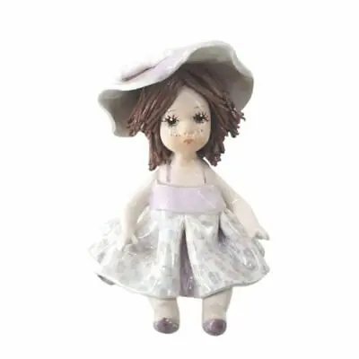 Zampiva Bambolina con Cappello Ceramica H 7 cm